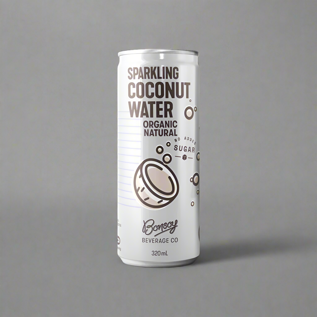 Bonsoy Sparkling Coconut Water | Organic Natural 320ml Can