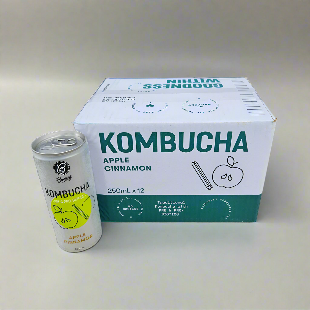 Bonsoy Kombucha Apple Cinnamon Case (12x 250ml)
