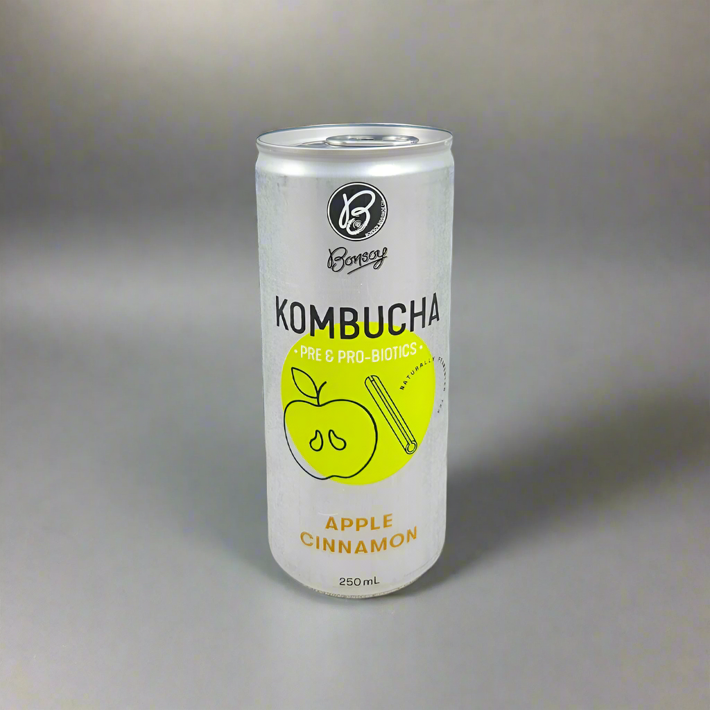 Bonsoy Kombucha Apple Cinnamon 250ml Can