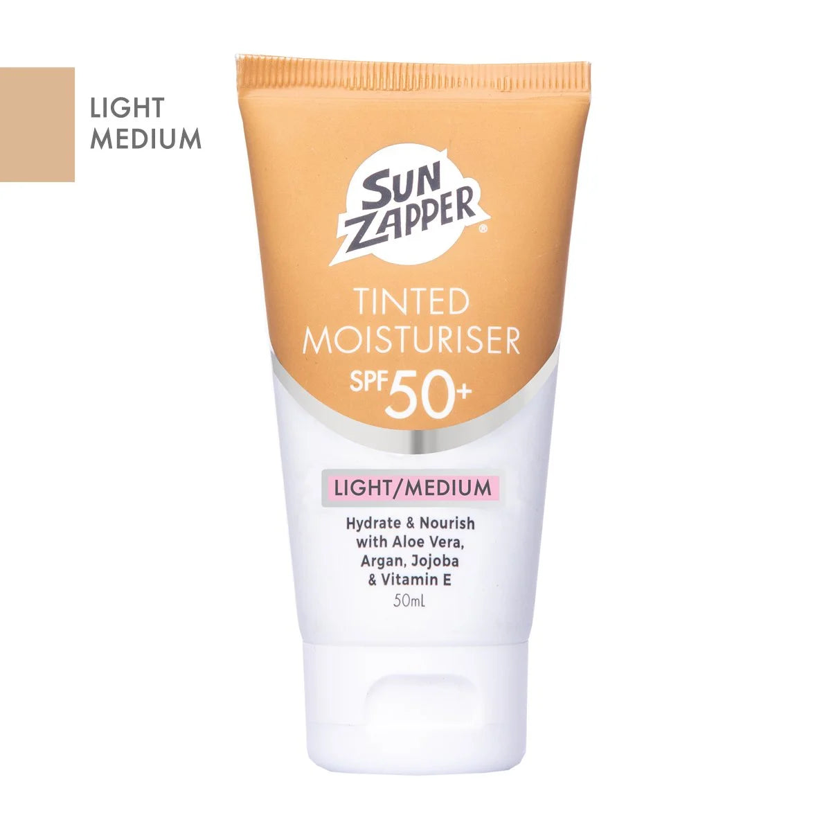 Sun Zapper Tinted Moisturiser SPF 50+ Light/Medium 50ml