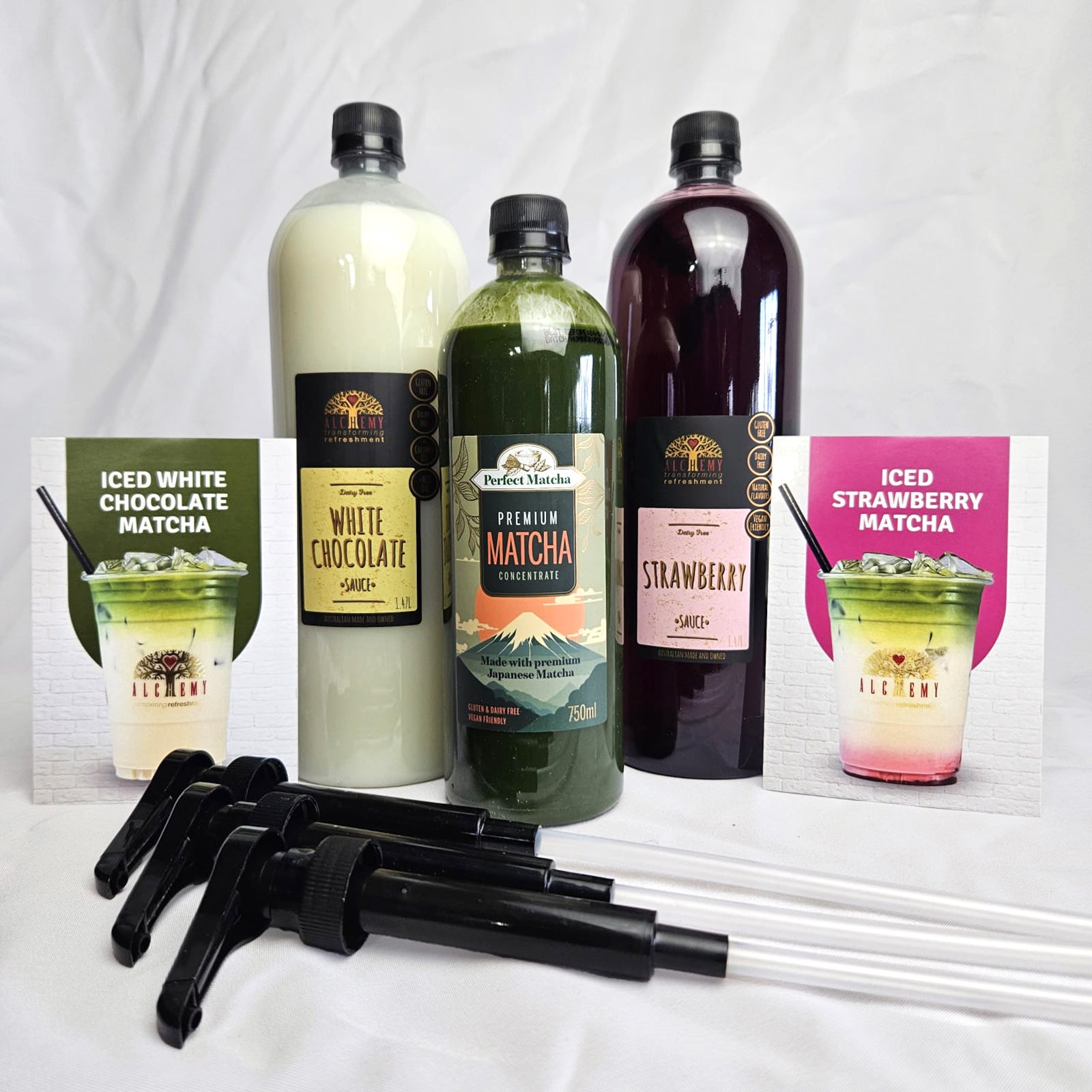 Alchemy Flavoured Iced Matcha Kit (Strawberry & White Chocolate)