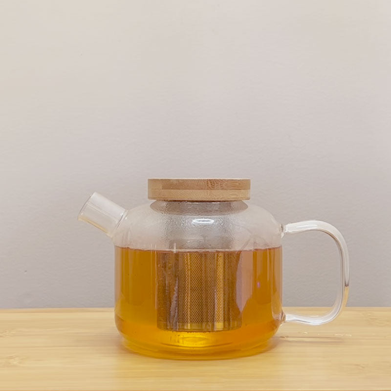 Bamboo Lid Glass Teapot 350ml