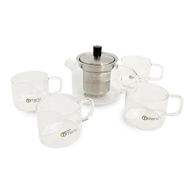 Glass Tea Pot set (Glass Tea set 5piece)