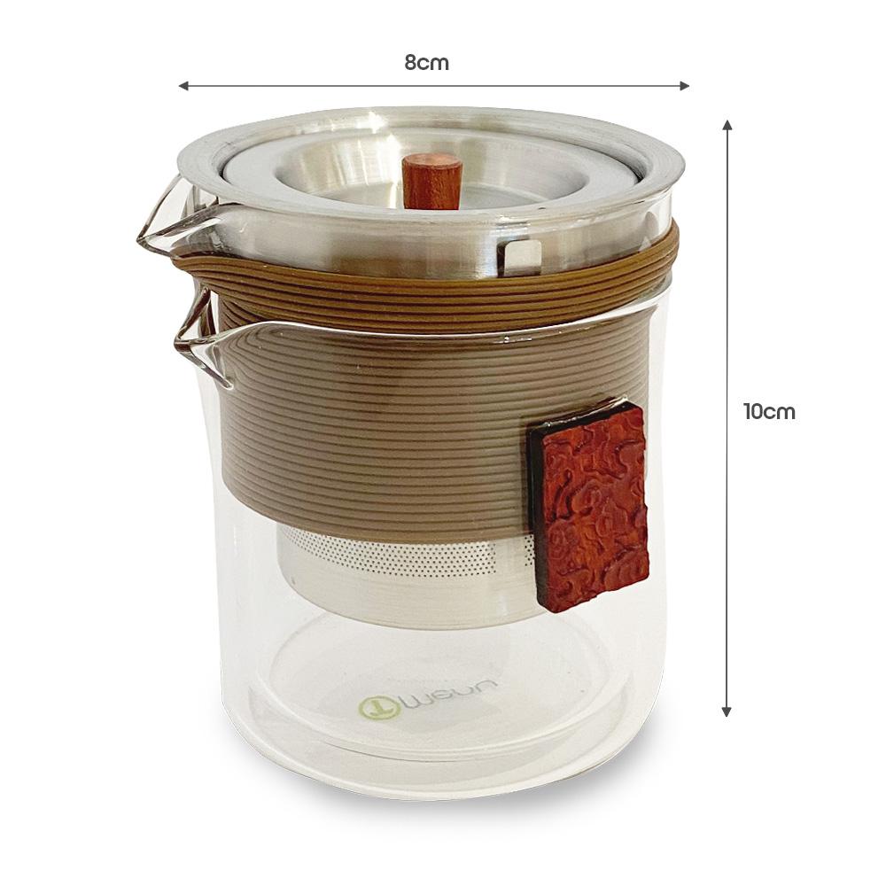 Compact Portable Glass Tea Set