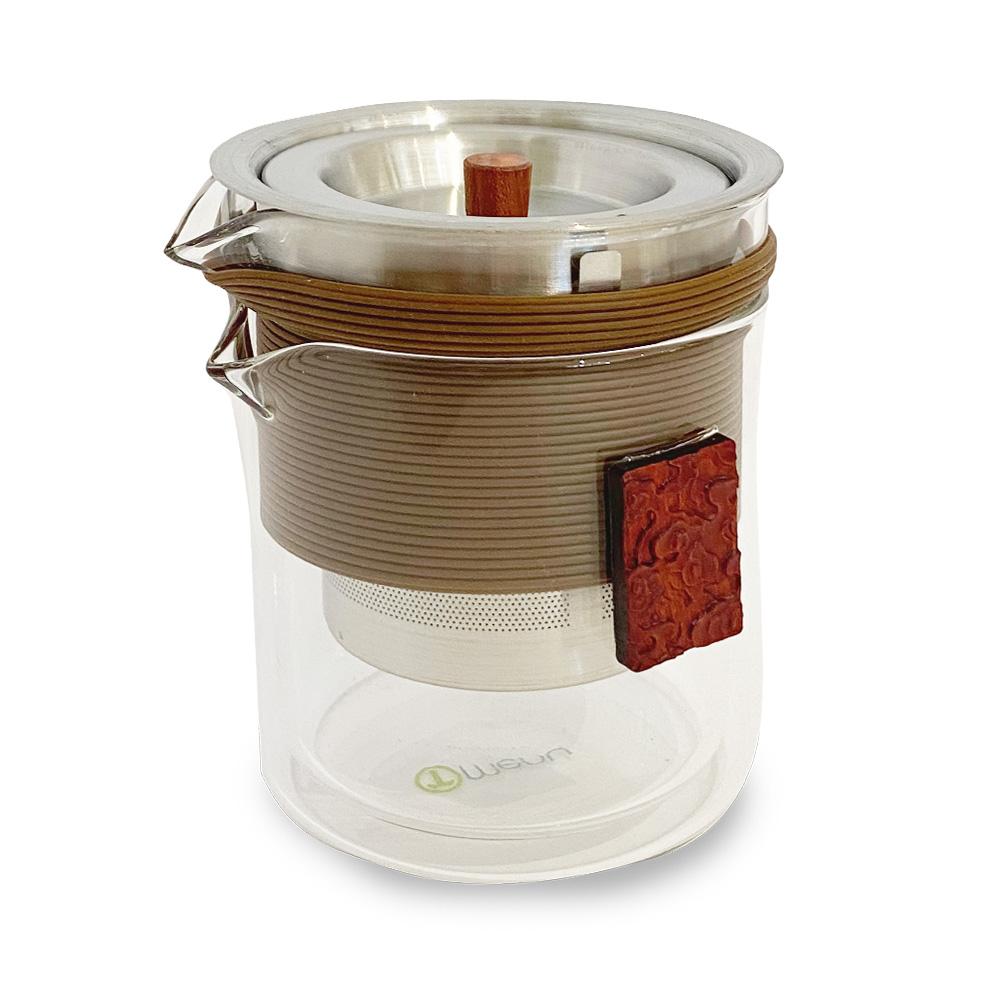 Compact Portable Glass Tea Set