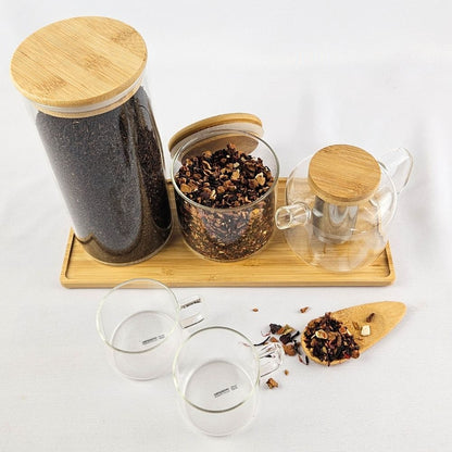 Bamboo Glass Counter Set