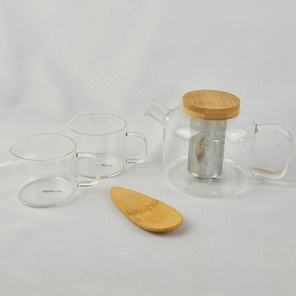 Bamboo Teapot & Teacup Set