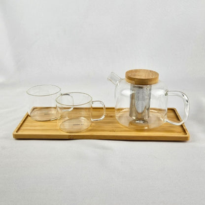 Bamboo Glass Counter Set