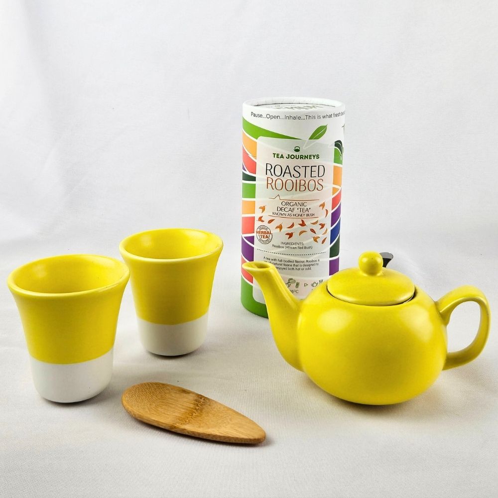 Yellow Ceramics Set With Choice Of Tea Tube