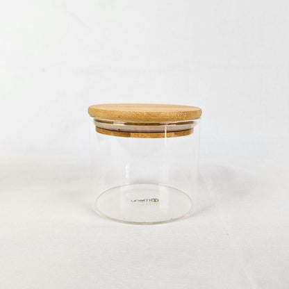 Bamboo Lid Glass Canister Small