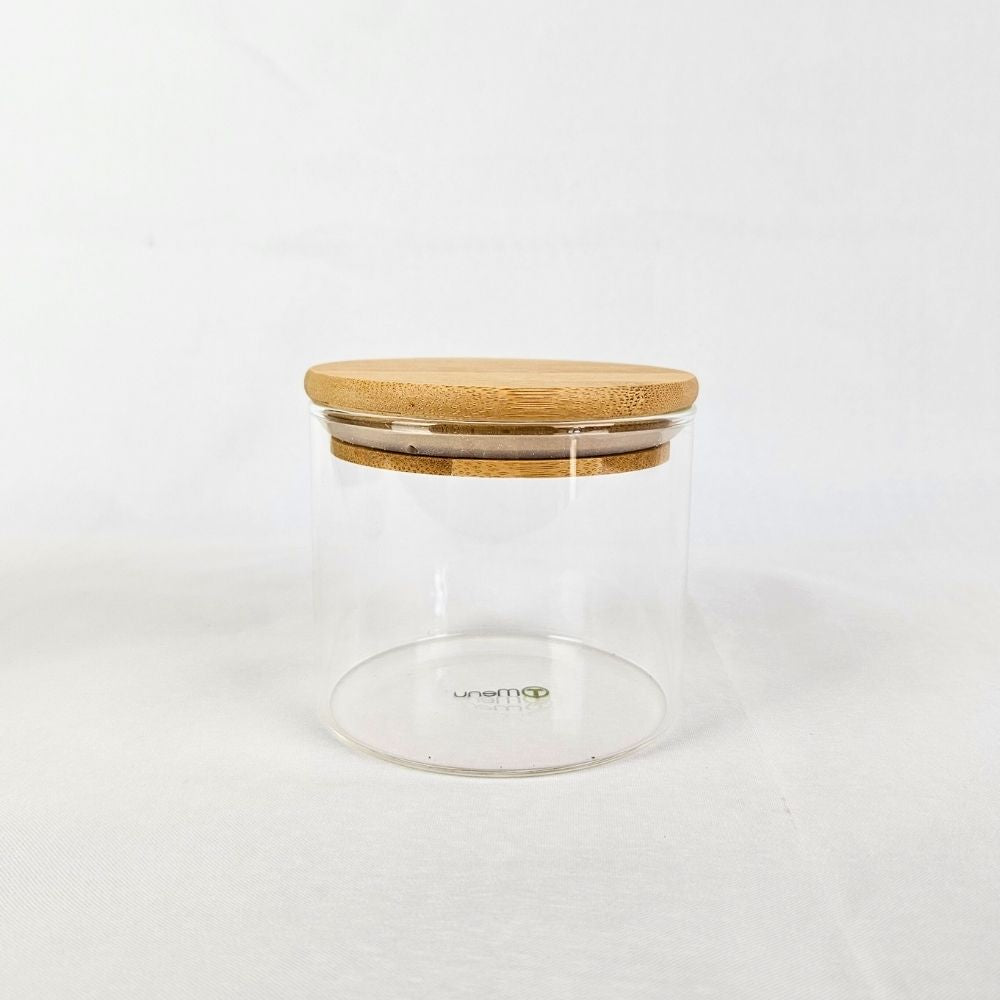 Bamboo Lid Glass Canister Small