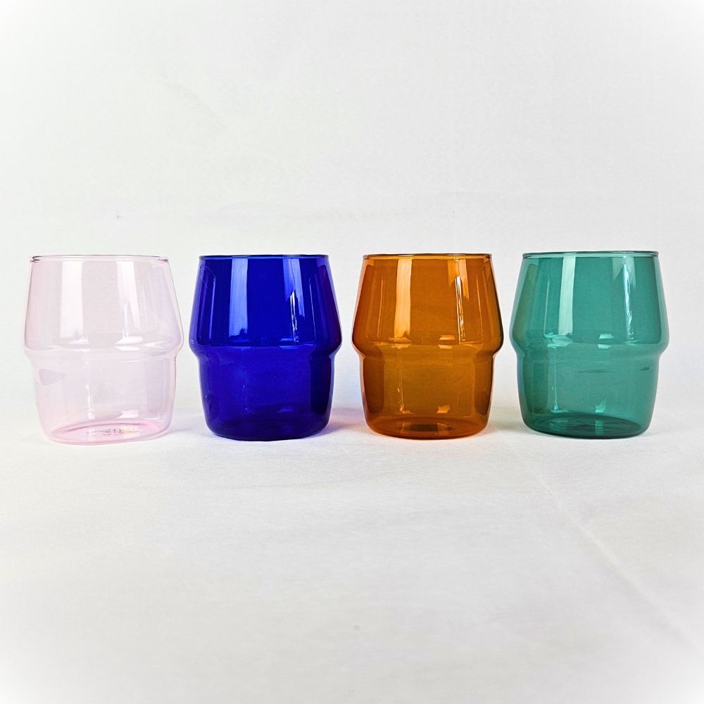 Colour Glass Cup Set of Four