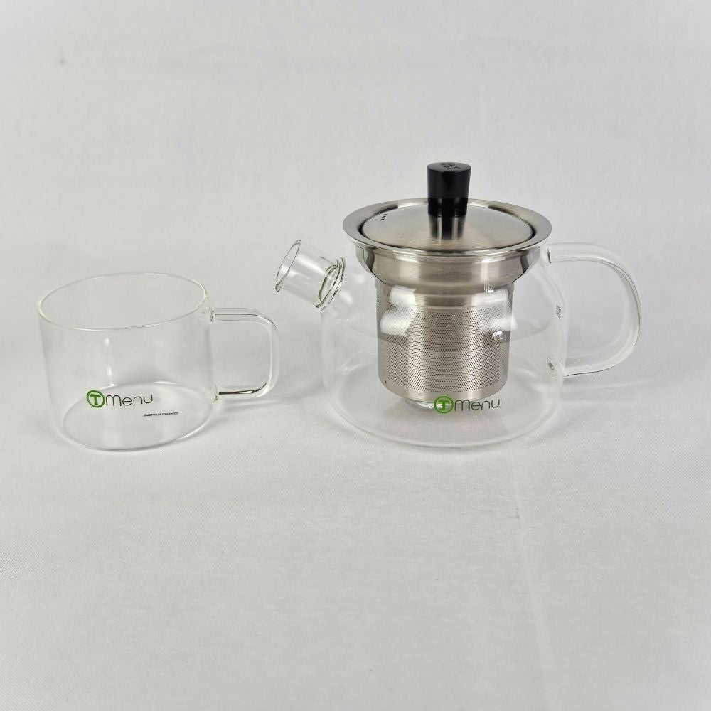 Glass Teapot Set (Teapot & 4 Cups)