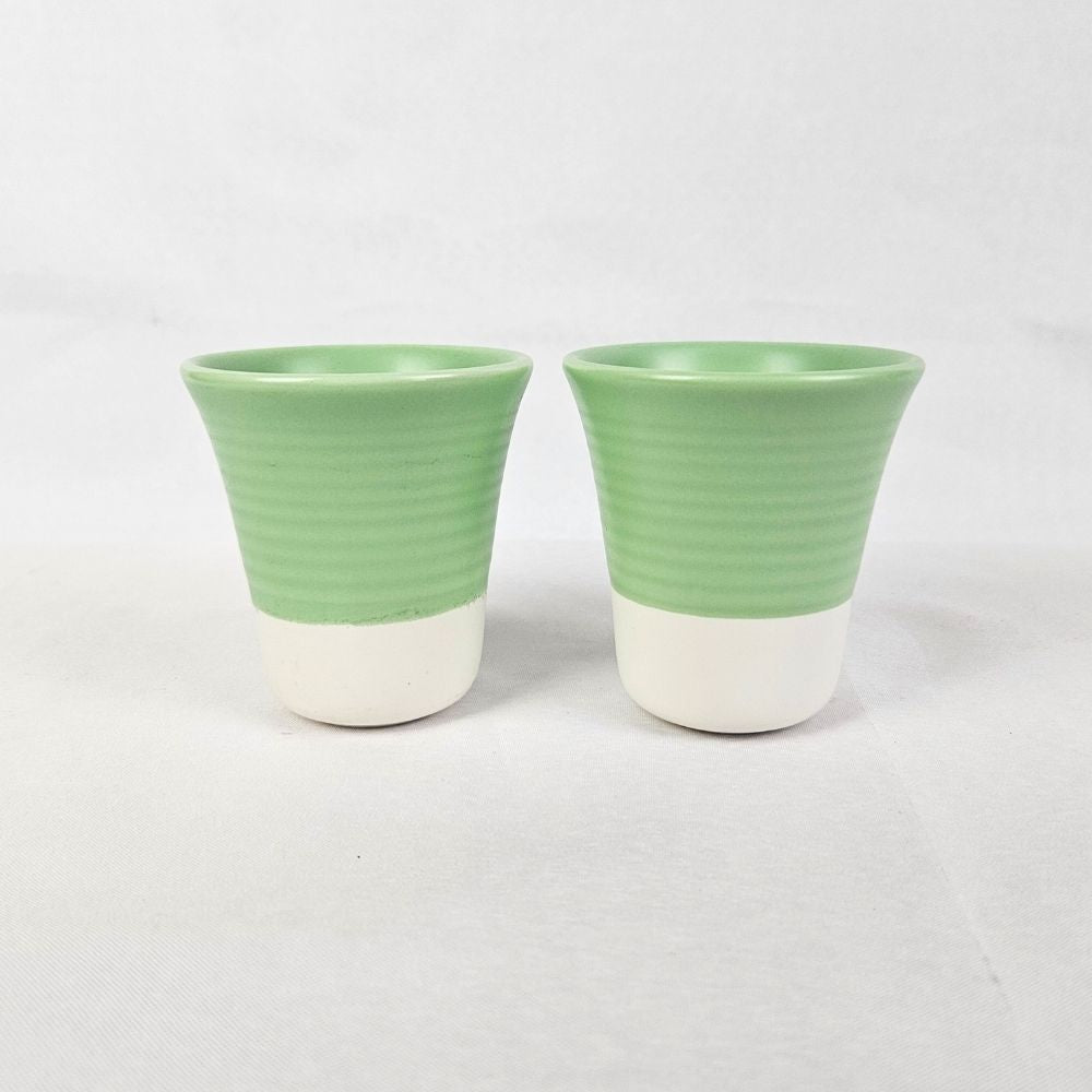 Green Ceramic Twin Cup Set