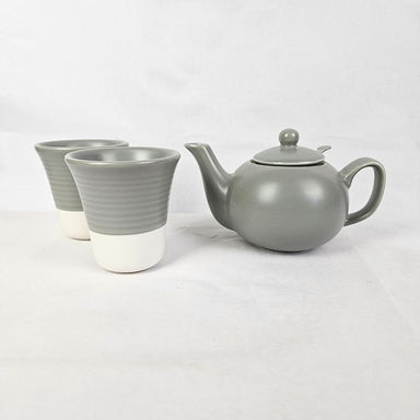 Grey Ceramic Teapot Cup Set