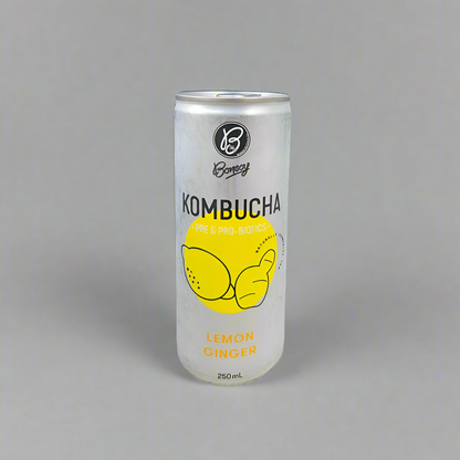 Bonsoy Kombucha Lemon Ginger 250ml Can