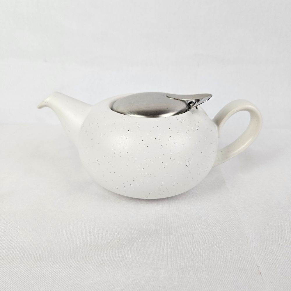 London Pottery Pebble Teapot Black White