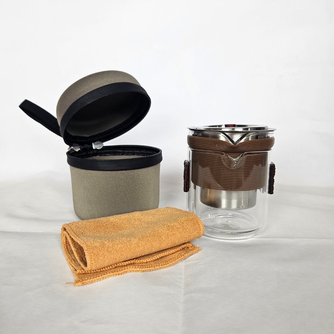 Portable Travel Tea Set for Four Contents