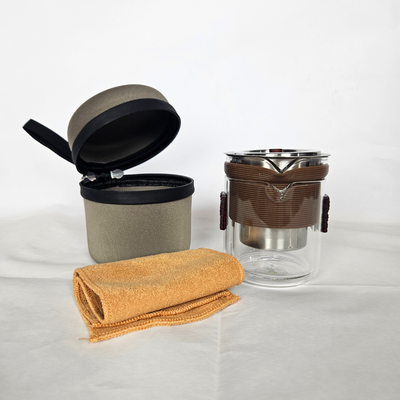 Portable Travel Tea Set for Four Contents