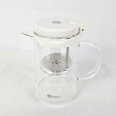Press Button Glass Teapot