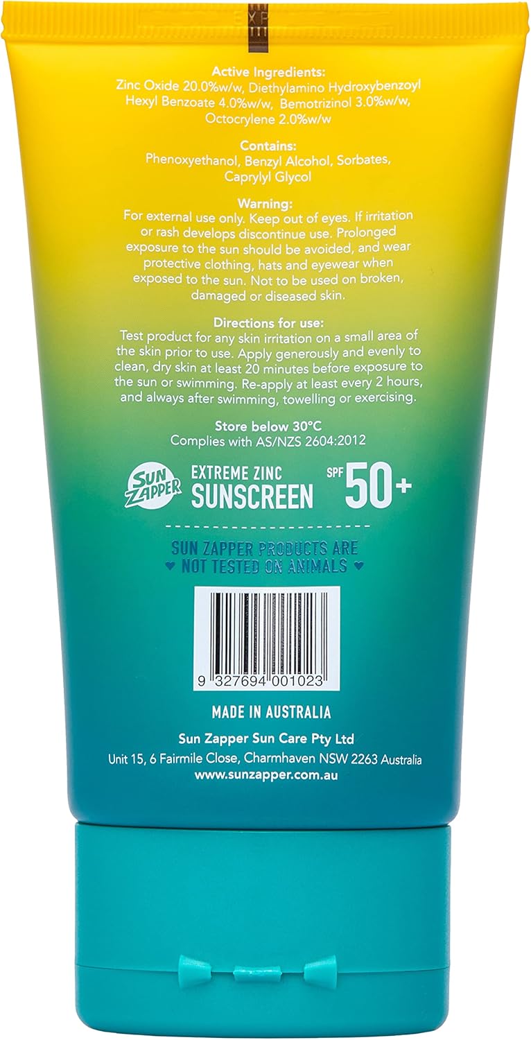 Sun Zapper Extreme Zinc Sunscreen SPF 50+ Lotion 90ml