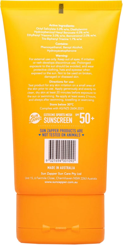 Sun Zapper Extreme Sports Mesh Sunscreen SPF 50+ Lotion 90ml