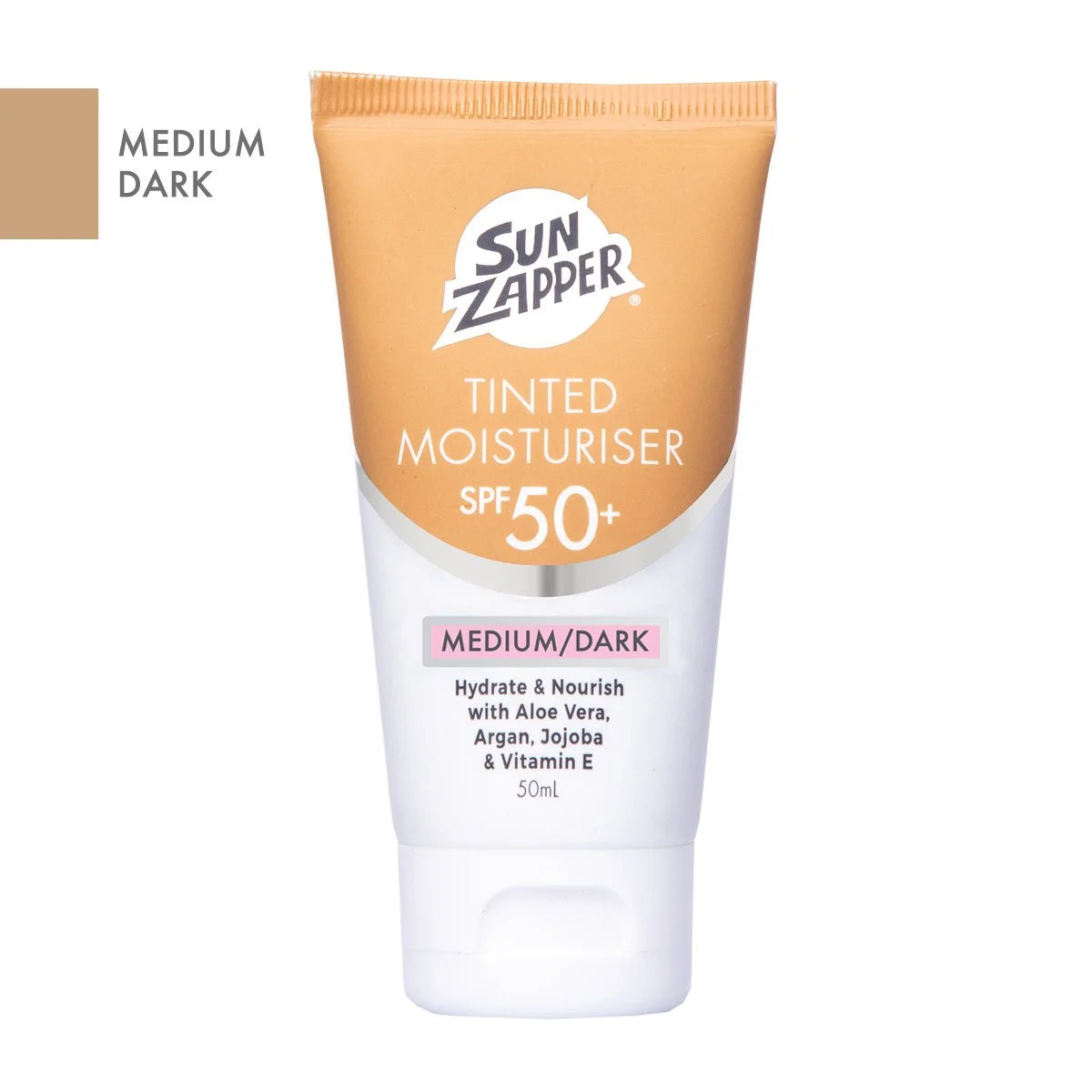 Sun Zapper Tinted Moisturiser SPF 50+ Medium/Dark 50ml