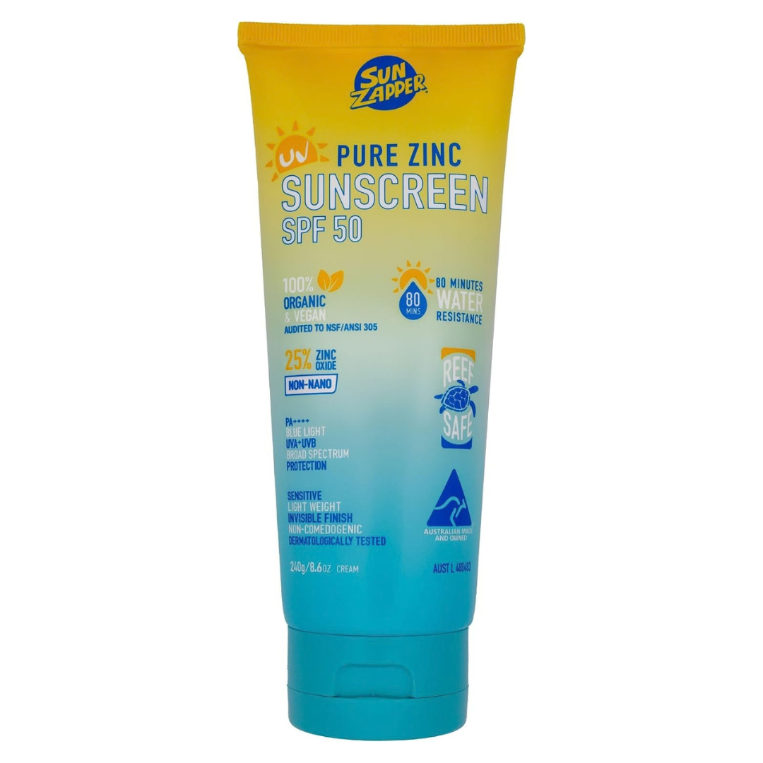 Sun Zapper Pure Zinc Sunscreen SPF 50+ Cream (Available in 2 Sizes)