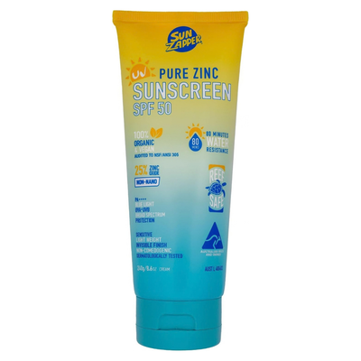 Sun Zapper Pure Zinc Sunscreen SPF 50+ Cream (Available in 2 Sizes)