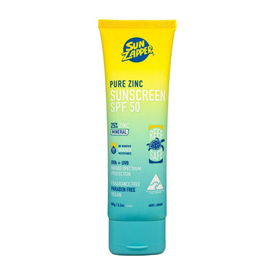 Sun Zapper Pure Zinc Sunscreen SPF 50+ Cream 100g