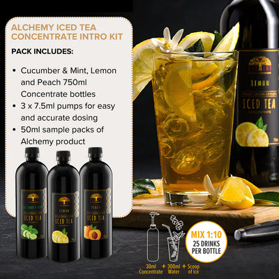 Alchemy Iced Tea Kit (Peach, Lemon, Cucumber & Mint)