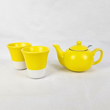 Yellow Ceramic Teapot Cup Set