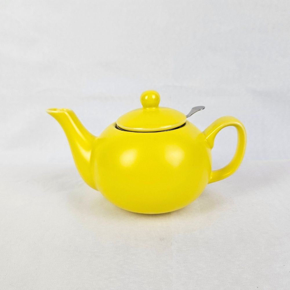 Yellow Ceramic Teapot Front