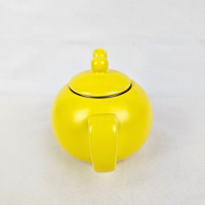 Yellow Ceramic Teapot Side