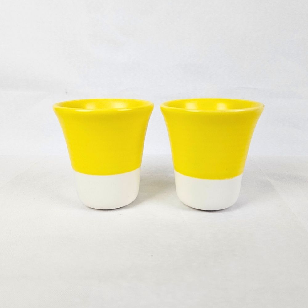 Yellow Ceramic Twin Cup Set