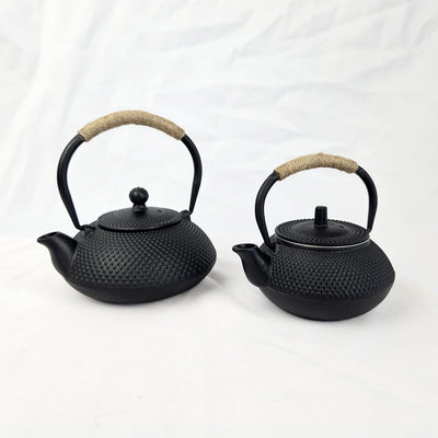 Cast Iron Teapot | Twine Handle (2 Sizes)