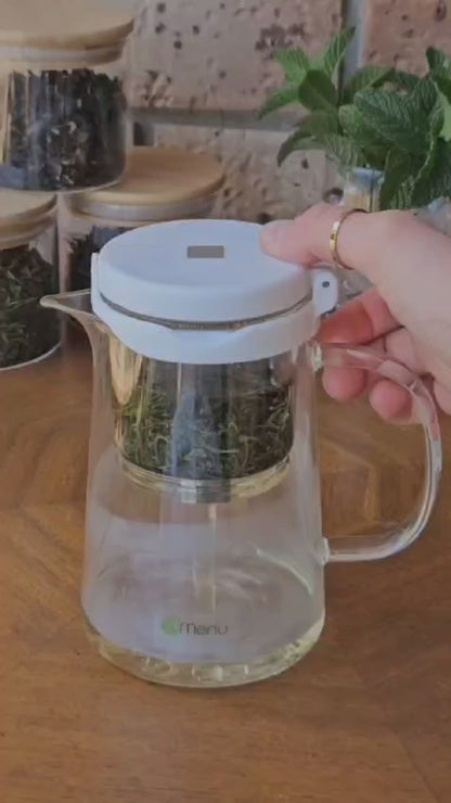 Press Button Glass Tea Pot (750 ml)