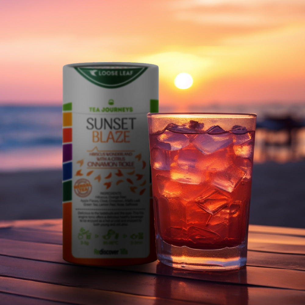 Sunset Blaze - Hibiscus Apple Green Tea Blend