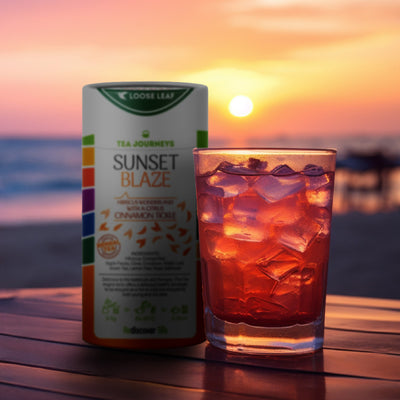 Sunset Blaze - Hibiscus Apple Green Tea Blend