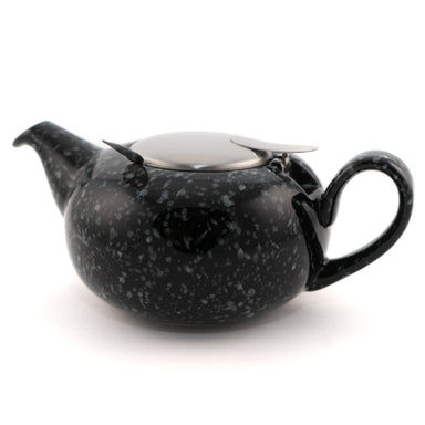 London Pottery Pebble Filter 2-Cup Teapot (Speckled Black/Speckled White)