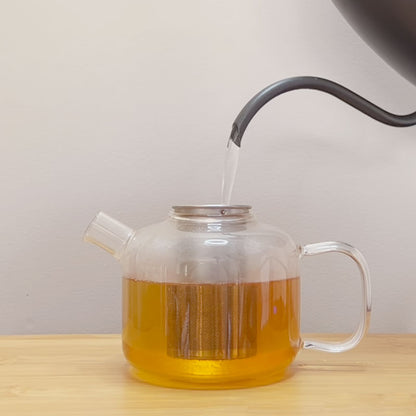 Bamboo Lid Glass Teapot 350ml