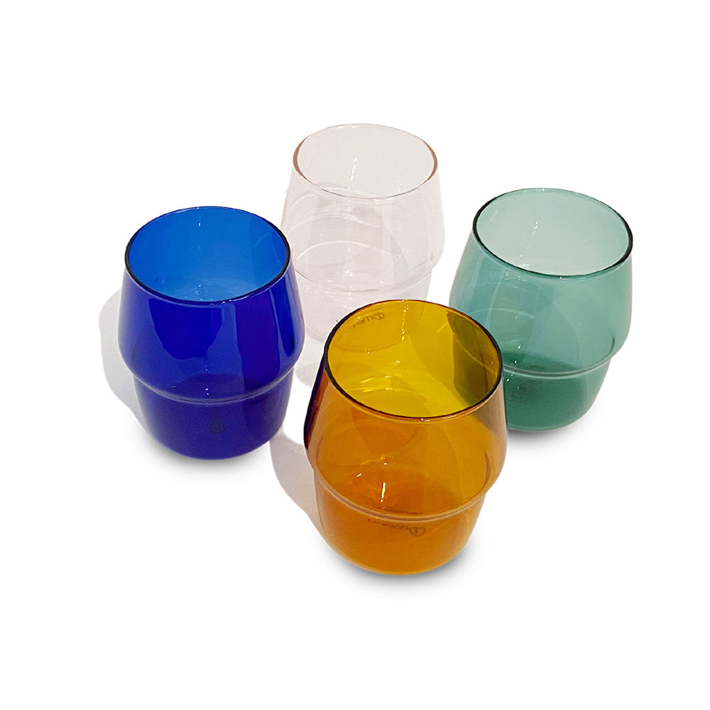 Colourful Glass teacup set (300ml)