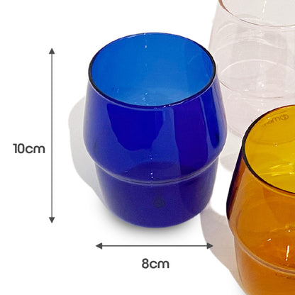 Colourful Glass teacup set (300ml)