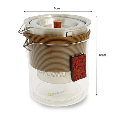 Compact Portable Glass Tea Set