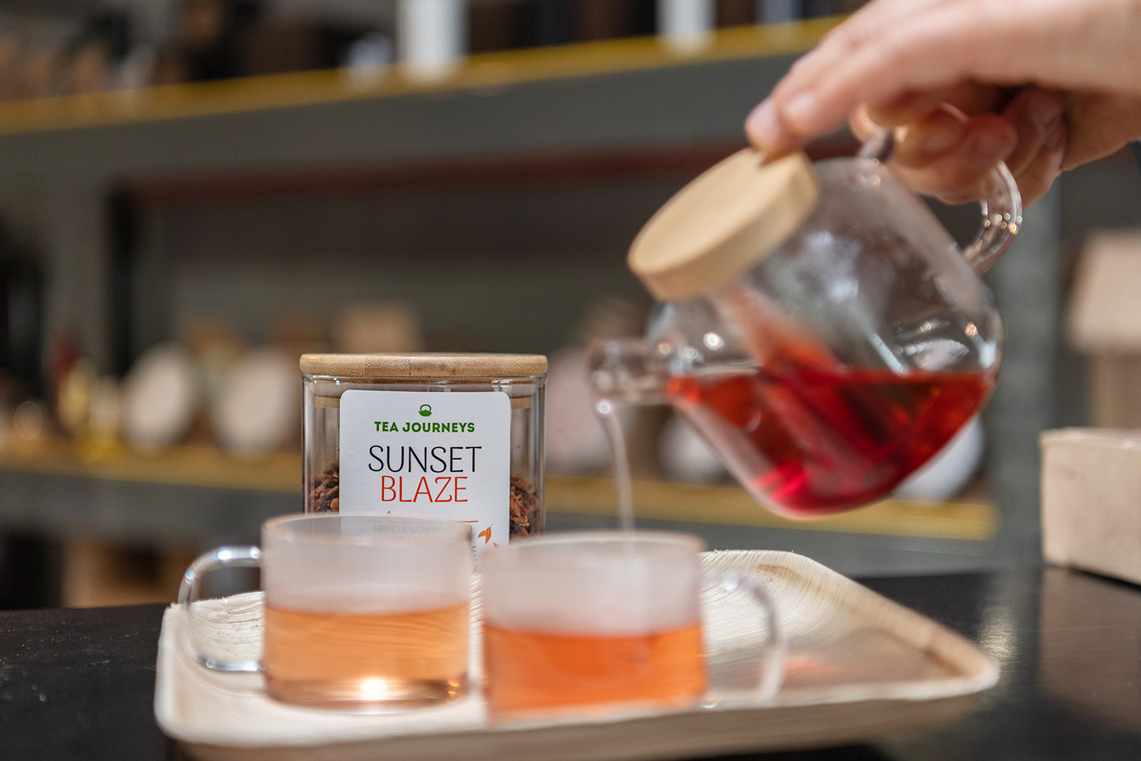 Sunset Blaze - Hibiscus Apple Green Tea Blend