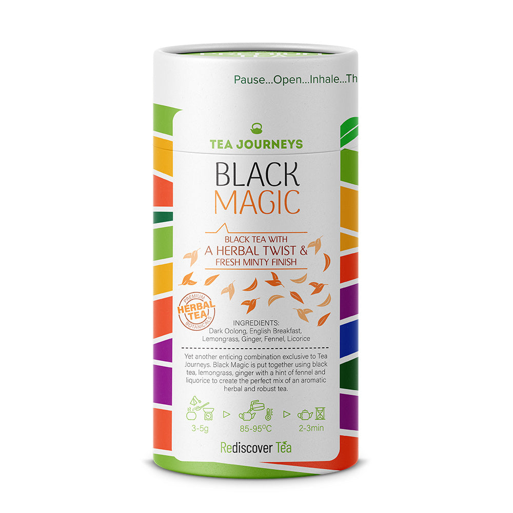 Black Magic, Lemongrass, ginger, licorice, fennel, oolong blend tea