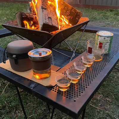 Compact Portable Travel Glass Tea Set For Four